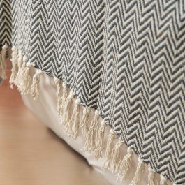 Handwoven Cotton Throw Blanket – Chevron Zigzag Pattern | 68 x 51 inches